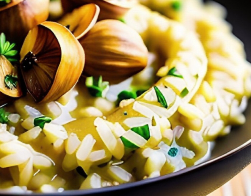 Risotto insolito alle castagne