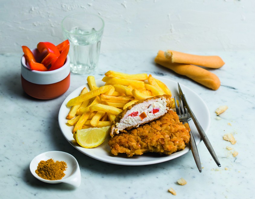 Tasca croccante di pollo e peperoni