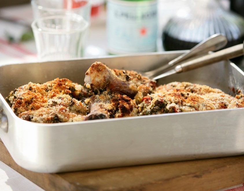 Agnello impanato al forno