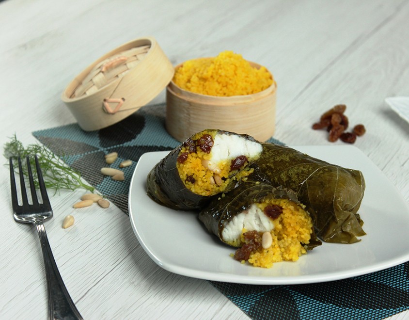 Involtini pagro e cous cous 