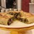 Tiella di scarola, olive e salsiccia 
