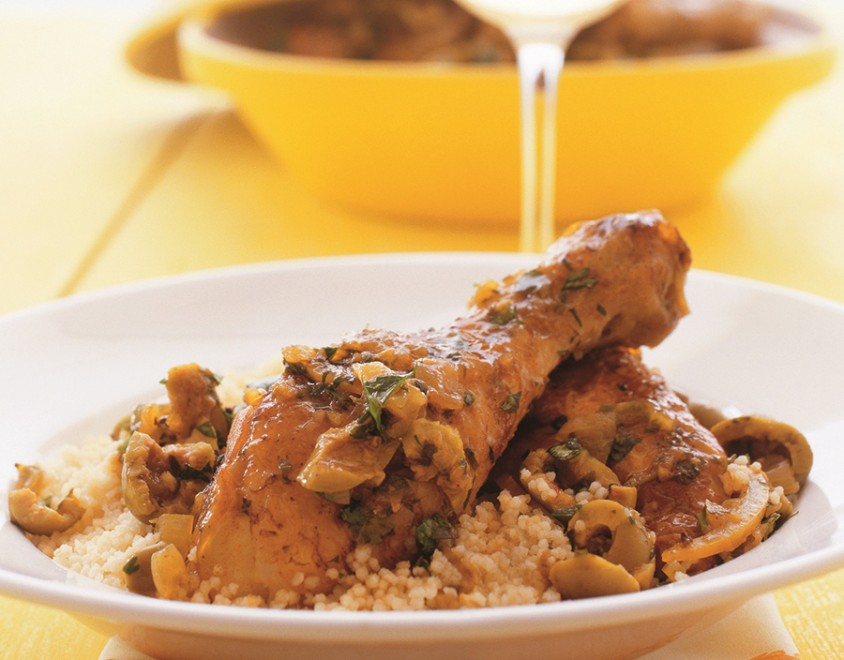 Tajine di pollo al limone e olive