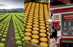 Il cibo sullo sfondo