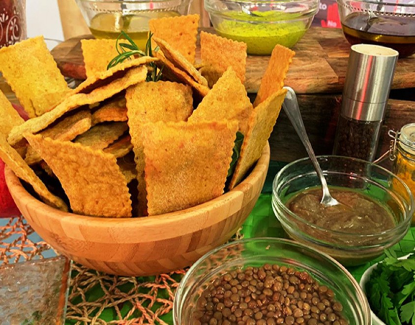 Crackers alle lenticchie