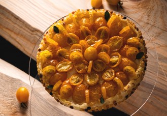 Cheesecake ai datterini gialli