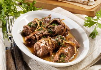 Involtini di vitello alla birra