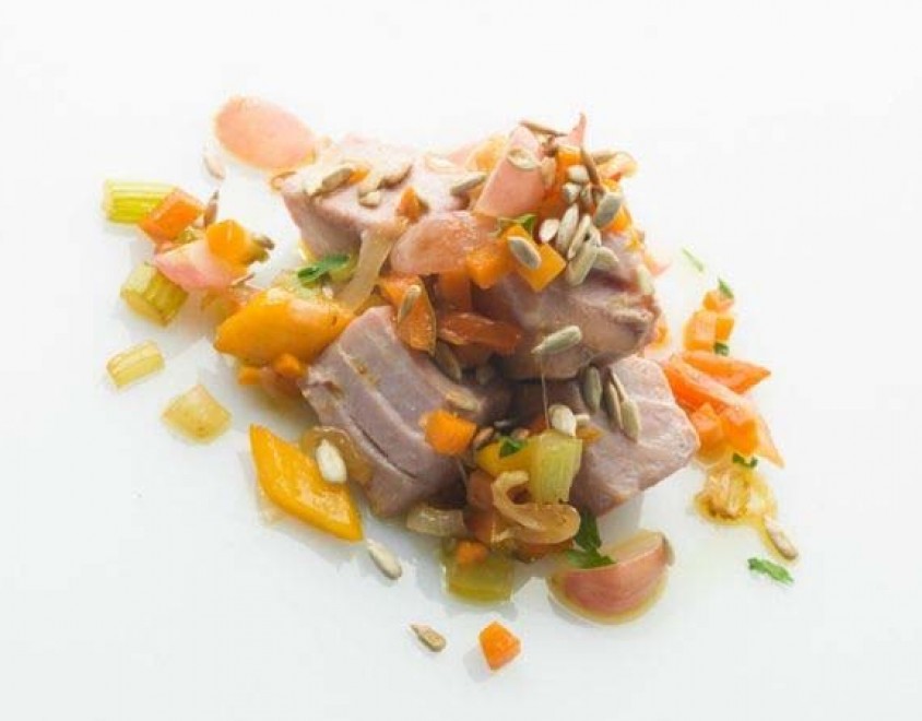 Tonno al vapore di vegetali 