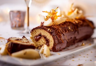 Tronchetto cioccolato e pere