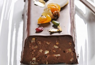 Mousse gelata cioccolato e panforte