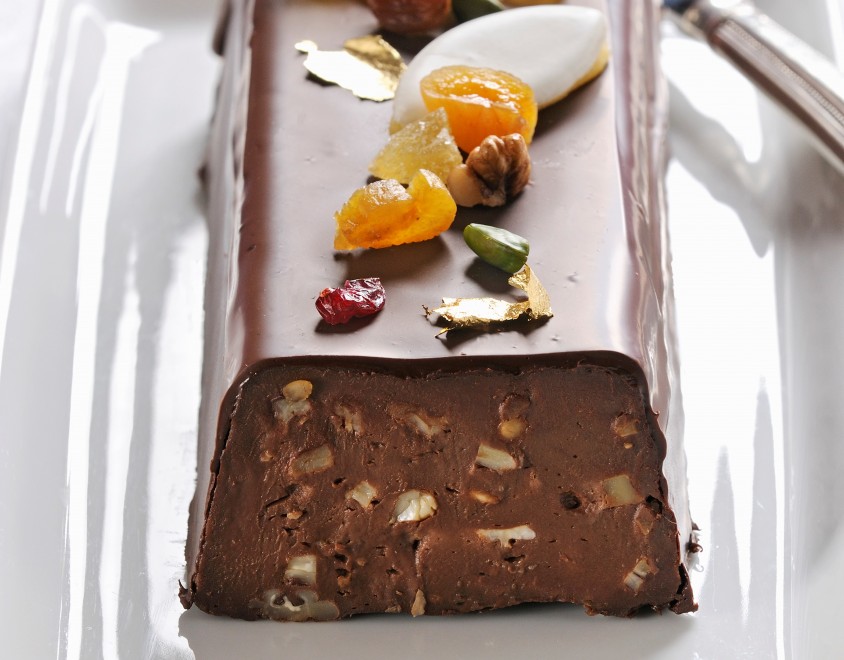 Mousse gelata cioccolato e panforte