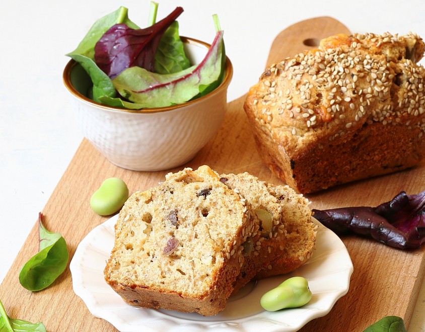 Plumcake provola e funghi secchi