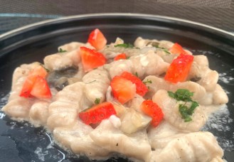 Cavatelli alle fragole fermentate