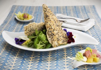 Orata in crosta di sesamo