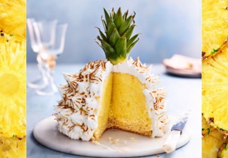 Baked Alaska all'ananas e cocco