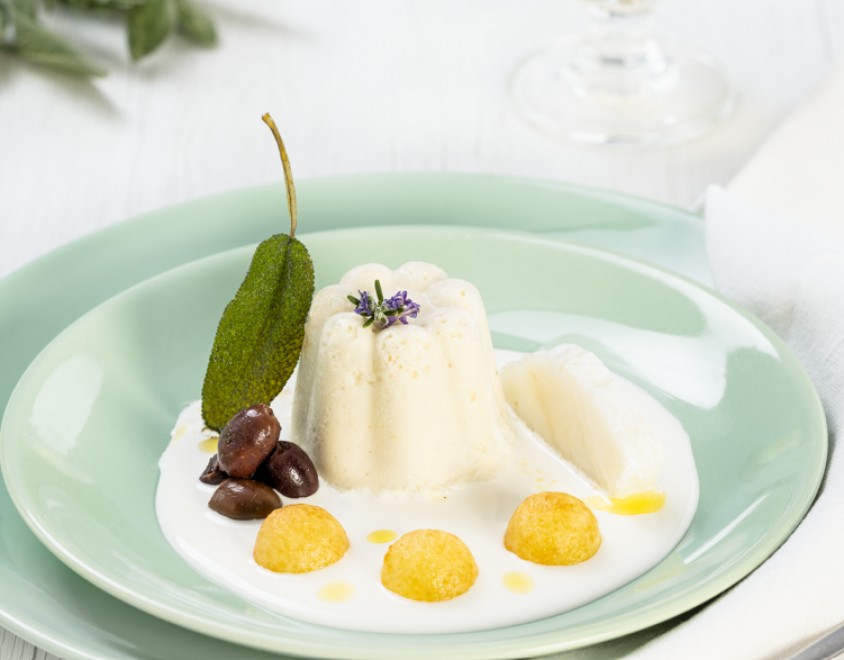 Panna cotta al baccalà