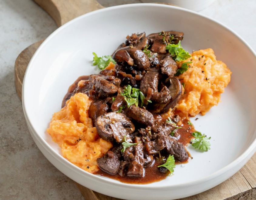 Spezzatino di carne ai funghi