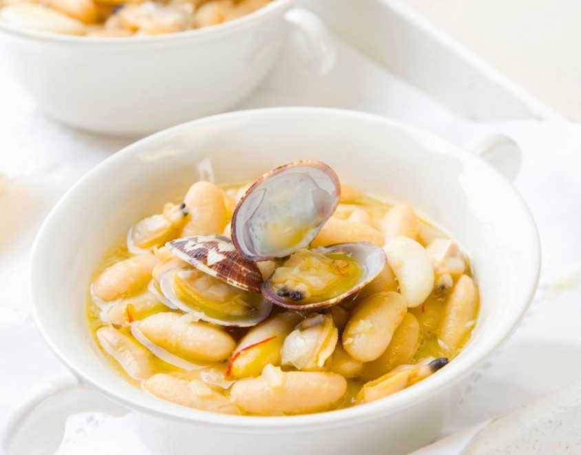 Fagioli alle vongole e zafferano
