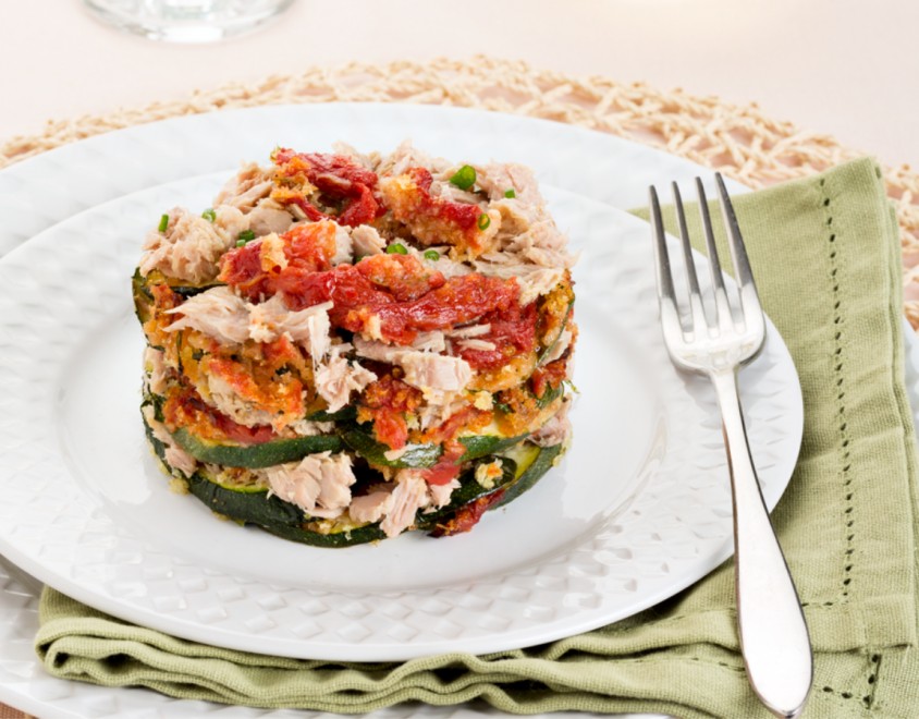 Millefoglie di tonno e zucchine