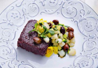 Sformatino di Venere, seppie e zucchine