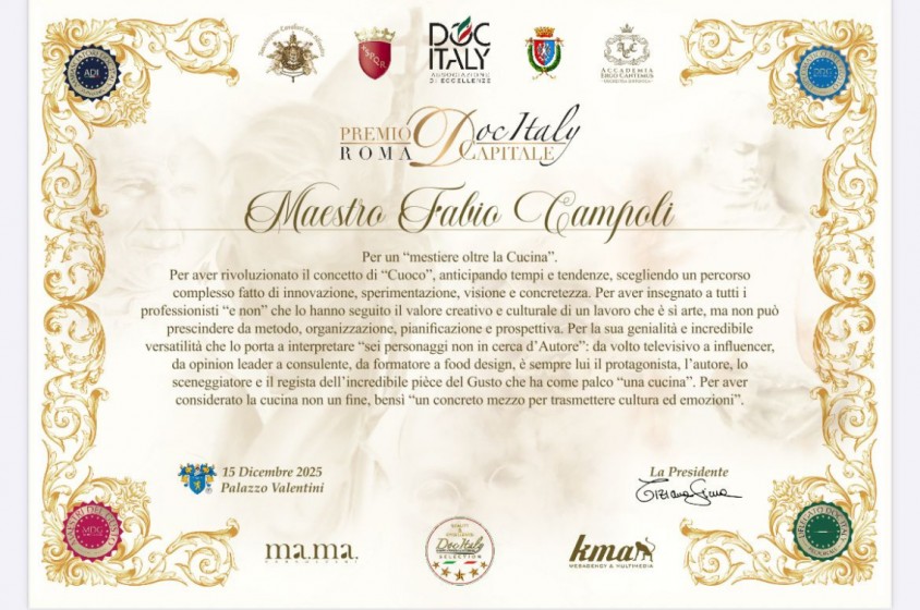 Fabio Campoli al Premio DOC Italy
