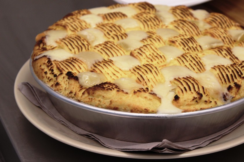Torta di patate, fontina e verdure 