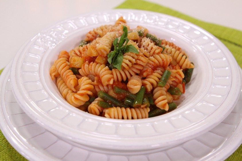 Fusilli fagiolini, patate e pomodoro