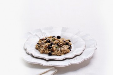 Risotto ai funghi porcini e mirtilli