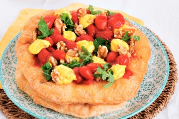 Pizza fritta del buongustaio