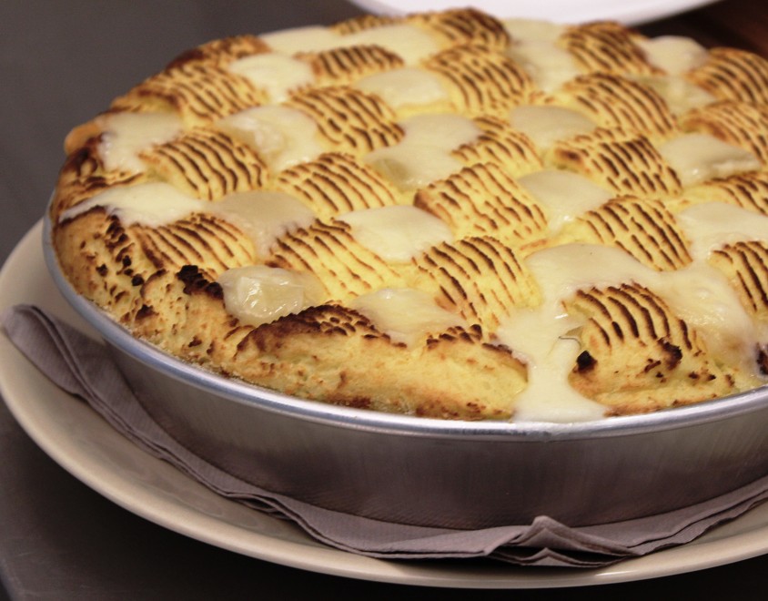 Torta di patate, fontina e verdure 