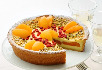 Crema al semolino e albicocche&nbsp;in crosta