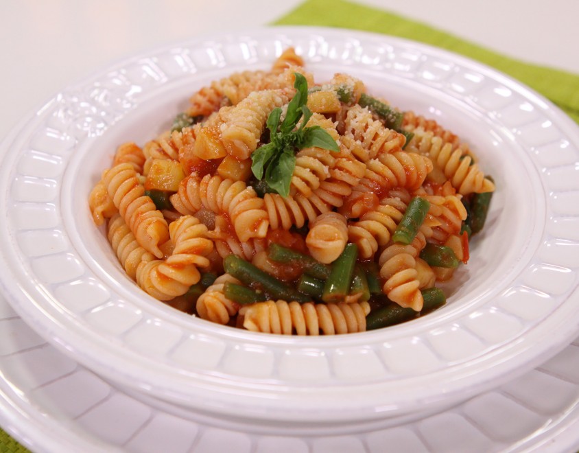 Fusilli fagiolini, patate e pomodoro
